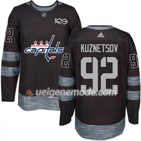 Herren Eishockey Washington Capitals Trikot Evgeny Kuznetsov 92 1917-2017 100th Anniversary Adidas Schwarz Authentic